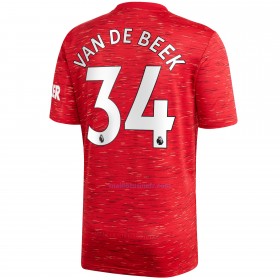 Maillot de Foot Manchester United Donny van de Beek 34 Domicile 2020-21